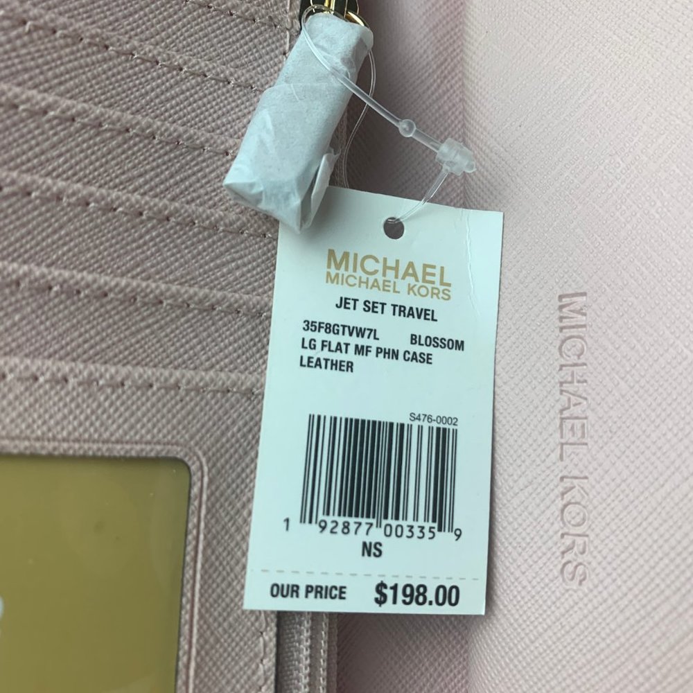 Michael Kors Jet Set Travel Flat MF LTH Phone Case - Picture 6 of 6